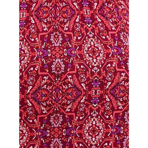 Torrid Midi Super Soft Tiered Dress Multi Medallion Magenta Purple Cream 10 00 - Picture 5 of 10